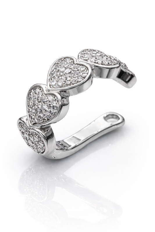 Orecchino Earcuff Cuoricini