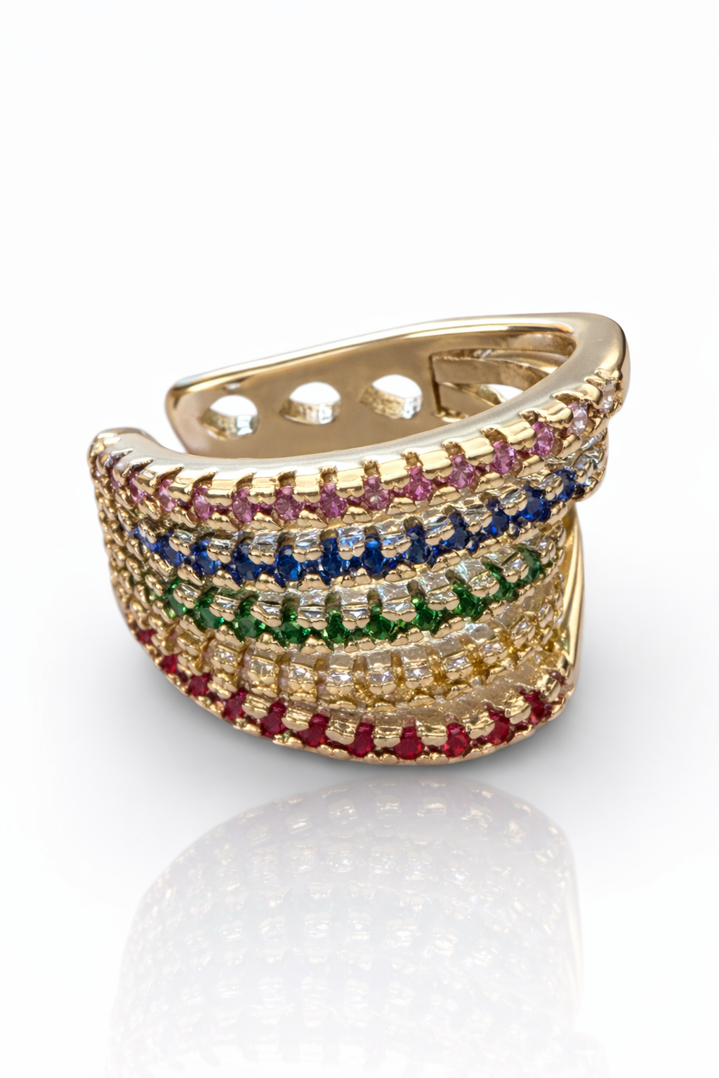 Orecchino Earcuff Rainbow